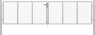vidaXL Vidaxl - Puerta De Jard&iacute;n De Acero Galvanizado, 415 X 100 Cm, Color Plata