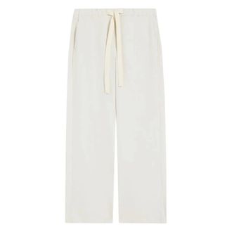 Max Mara Wide Trousers, female, Beige, Size: 2XS Argento Wide Trousers