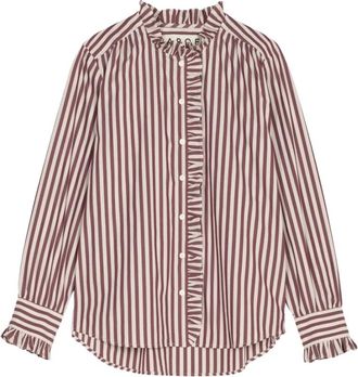 APOF Alba Blouse - Dames - Blouses - Rood - M - Katoen - Overhemden