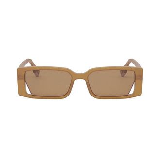 Fendi FE40164I44J Rectangle Full Rim Sunglasses - Orange