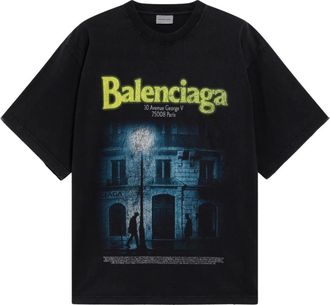 Balenciaga Oversized T-shirt - Dames - T-shirts - Zwart - M - Katoen - Tops