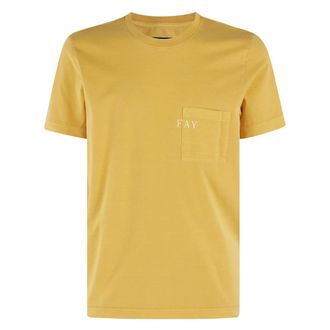 Fay T-Shirt - - Tops - Uomo - Giallo - L