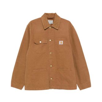Carhartt Work in Progress Carhartt Wip, Light Jackets, male, Brown, Size: XL Michigan Shirt Jacket