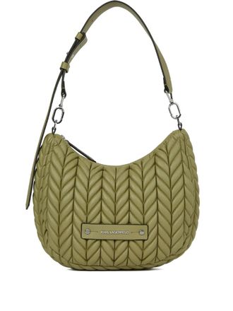 Karl Lagerfeld small K/Weave tote bag - women - Polyurethane - OS - Green