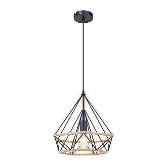 Globo Lighting L&aacute;mpara Colgante - Ulleu - Negro - Metal - &Oslash; 38cm - E27 - - Globo