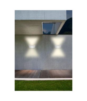 Trade Shop Trade Shop - Aplique Led Exterior 16 Vatios Corona Ip65 Arriba Y Abajo Luz Blanca Es64