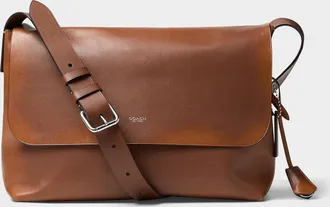Coach Mens Ludlow distressed-finish messenger bag