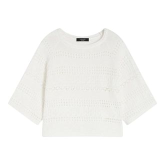 Max Mara Weekend Jackets - female - Max Mara - Round-neck Knitwear - White - XS - Knitwear