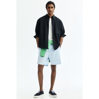 H&M Regular-fit linen-blend shorts in Light Blue at Nordstrom, Size Xx-Large