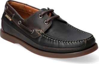 Mephisto Boating Water Resistant Boat Shoe in Black/dark Brown at Nordstrom, Size 10.5