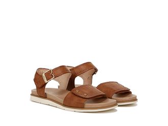 Dr. Scholls Nicely Sun Flat Sandal Womens Sandals Honey Brown : 9.5 M, Leather