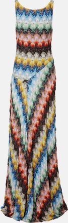 Missoni Open-back lame maxi dress