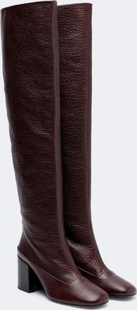 Dries Van Noten Leather over-the-knee boots