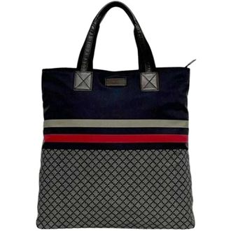 Gucci Pre-owned Nylon Tote Bag - unisex - Gucci Vintage - Vintage Tote Bags - Blue - ONE SIZE - Pre-owned