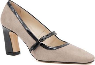 Amalfi By Rangoni Flavio Mary Jane Pump in Oat Cashmere Black Vernice at Nordstrom, Size 7.5
