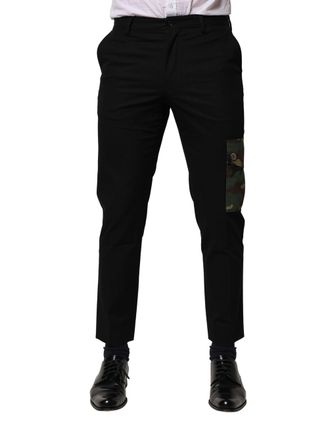 Dolce & Gabbana Cotton-Elastane Cargo Pants - Black