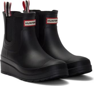 Hunter Tabitha Black Round Toe Waterproof Pull-On Rain Boots HAWK302