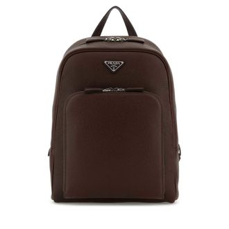 Prada Brown Leather Backpack