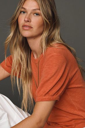 Pilcro Cotton Puff-Sleeve Tee