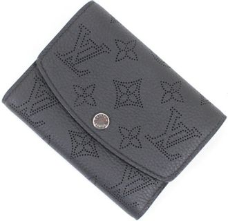 Louis Vuitton Black Mahina Leather Wallet (Tri-Fold) (Pre-Owned)