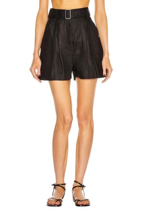 Matthew Bruch Pleated Short In Black