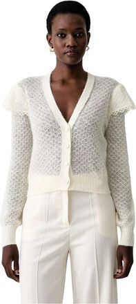 Twinset Cardigan - Dames - Vesten - Beige - S - Wol - Truien & Vesten