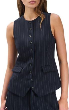 Rag & Bone Irina Ponte Longline Vest in Navy Multi at Nordstrom Rack, Size 0