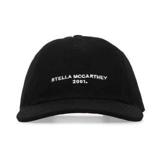Stella McCartney Logo Geborduurd Baseballpet - unisex - Petten - Zwart - 58 CM - Katoen - Accessoires