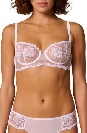 Simone P&eacute;r&egrave;le Intrigue Sheer Underwire Demi Bra in White at Nordstrom, Size 38C
