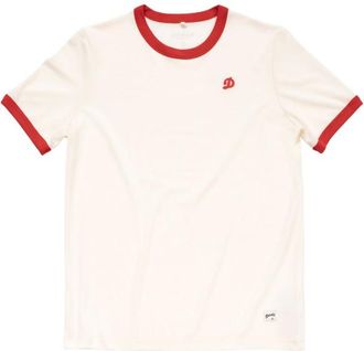 Devold Archive Ringer Tee Merinoshirt - Unisex | wei&szlig;/ chilli