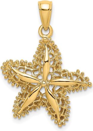 Diamond2Deal 14k Gold Starfish Filigree Charm