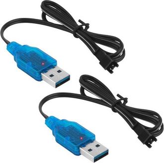 No Brand Cables De Carga Usb De 3,7 V Con Conector Sm-2p, Cable De Carga Usb Para Bater&iacute;as Ni-mh, Cable De Carga Rc Universal Compatible Con Bater&iacute;as Lipo
