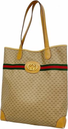Gucci Brown Pvc Tote Bag (Pre-Owned)
