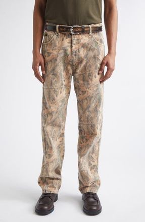 Phipps Standard Studded Slim Straight Leg Jeans in Realtree Camo at Nordstrom, Size 32