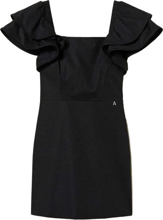 Twin-Set Abito corto con ruches - Nero