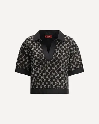 Gucci Wool lam&eacute; tweed Top Female 40