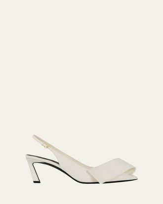 Givenchy 65mm Twist Leather Slingback Pumps