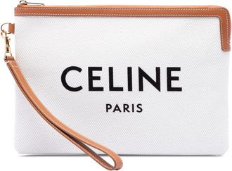 Celine Pre-owned Celine Large Canvas Logo Pouch Ladies OB1AN5H847GP64X8