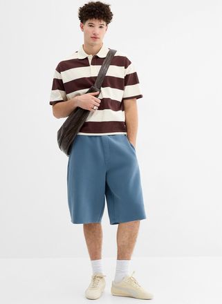 Djab Mens Washed double-knit jersey Bermuda Shorts Loose fit