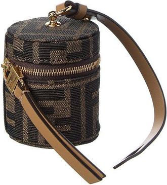 Fendi Baguette FF Jacquard & Leather Coin Holder