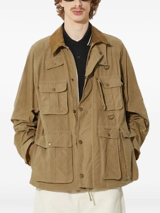 Barbour multiple-pocket corduroy-collar jacket - men - Cotton - L - Neutrals