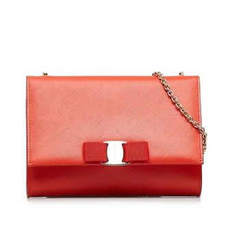 Ferragamo Pre-owned Cross Body Bags, female, Red, Size: ONE SIZE Pre-owned Leather shoulder-bags