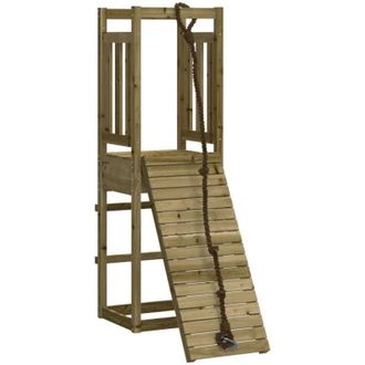 vidaXL Casa De Juegos Con Pared Escalada De Madera Impregnada De Pino Vidaxl