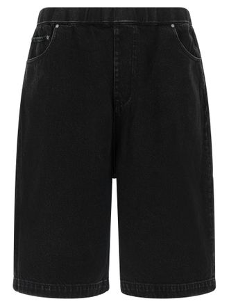 Entire studios Black Cotton Bermuda Mens Shorts