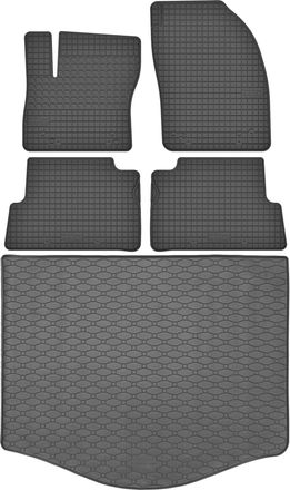 OEM Juego De Alfombrillas De Goma Para Coche Y Alfombrilla Para Maletero Para Ford C-max I Minivan (2003-2010)