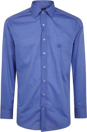 Etro Casual Shirts - Heren - Casual Overhemden - Blauw - L - Overhemden