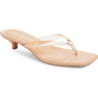 Open Edit Tori Kitten Heel Flip Flop in Tan Latte at Nordstrom, Size 8.5