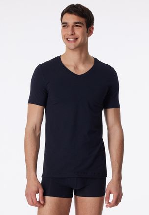 Schiesser T-Shirt SCHIESSER Long Life Soft, Herren, Gr. 4, schwarz (001, schwarz), Single Jersey, Obermaterial: 45% Baumwolle, 45% Modal, 10% Elasthan, bequem h