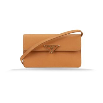 Prada Cross Body Bags, female, Orange, Size: ONE SIZE Shoulder Bag