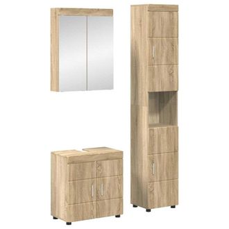 vidaXL Juego De Muebles De Ba&ntilde;o Tulum 3 Uds. Roble Sonoma Vidaxl